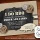 I Do BBQ Invitation Burlap and Kraft paper Barn Wood Pig Roast Couples Shower PRINTABLE