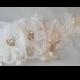 Ivory Bridal Sash, Beaded Flower Wedding Belt, Crystal and Pearl Bridal Sash, Silk Organza Flowers - SARAH