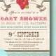 Vintage Strawberry Baby Shower Invitation, Princess Baby Shower Invitation, Girls Baby Shower Invitation