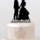 Traditional Last Name Wedding Cake Toppers with Date, Personalized Wedding Cake Topper, Custom Mr and Mrs Wedding Cake Toppers