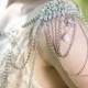 Bridal Rhinestone Shoulder Jewelry , Crystal Epaulettes, Wedding Dress Accessory