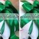 Romantic Satin Ring Bearer Pillow...You Choose the Colors...SET OF 2...shown in ivory/kelly green