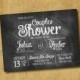 Printable Couples Shower Invitation - Chalkboard Couples Shower, Bridal Shower, Wedding Shower, Lingerie Shower