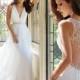 Custom Made A-Line Wedding Dress 2015 See Through Beaded Back Sexy Wedding Dress Julie Vino Bridal Gown, $104.82 