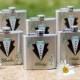 Groom, Groomsmen, Best Man flask gifts, stainless steel 6 oz flasks, Green, Mint colors. Priced individually