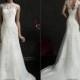 2015 Hot Selling Amelia Sposa Wedding Dresses A-Line Sheer Lace Train Applique Custom Bridal Ball Gowns Crew Neck Vestido De Novia Chapel Online with $120.14/Piece on Hjklp88's Store 