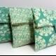Set of 3 Light Turquoise Clutches Bridesmaid Gifts Tiffany Blue Wedding