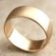 Wide Men's Gold Wedding Ring, 8mm Low Dome Men's Wedding Band Recyled 10k Yellow Gold Ring Wedding Jewelry - Made in Your Size