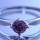 Genuine Alexandrite and Titanium solitaire ring - engagement ring - wedding ring