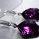 Purple Earrings Amethyst Earrings Crystal Swarovski Wedding Earrings Bridesmaids Gift Wedding Purple Jewelry