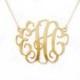 Sale! Monogram Necklace yellow Gold, rose gold or silver Plated Jewelry Initial Wedding Gift Custom Monogram Wire Initial necklace