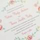 Blush Wedding Invitations - Charming, Soft Floral Theme - Watercolor Wedding Invitation