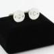 Personalized Sterling Silver Cufflinks With Gift Box - Custom Cuff Links - Monogram Cufflinks - Shirt Fasteners - Groomsmen Gift