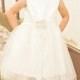 Ohh La La...Vintage style Flower Girl Dress ... natural Organic cotton ...Size 2T, 3,4,5
