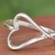 Wedding Sale Sterling Silver Heart Ring - Heart Ring - Silver Heart Ring - Silver Ring - Sterling Ring - Swirl Jewelry