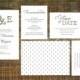 Printable Wedding Invitation - Floral Monogram, Custom Wedding, Spring Wedding, Calligraphy,  DIY Invitation, Floral Invitations, Invite