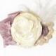 Miss Mauvet Headband Large Hairpiece hat on Stretch Lace Shabby Chic