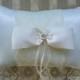 Wedding  Ring Bearer Pillow "EXTRAVAGANZA""Available in Ivory or white