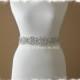 SALE  Wedding Belt, Vintage Style, 17" Crystal Pearl Bridal Sash, Pearl Rhinestone Wedding Belt, Sash, No. 4069-17, Wedding Accessories