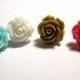 1 Rose Stud Pierced Earring to Match my "Roses are ..." Conch Cuffs Wedding Prom Bridal 1 earring - Not a pair