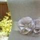 Silver Bridal Sash, Gray Wedding Sash, Silver Wedding Belt, Silver Bridal Belt -Silver Flowers