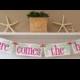 Here Comes The Bride Wedding Banner or Photo Prop / Customize To Your Wedding Colors / Flower Girl / Ring Bearer