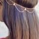 SALE! Draped Cascading Pearl Gatsby Hair Chain Jewelry Gold Hippie Boho Wedding Bridal Prom Grecian Godess Bridesmaid Valentines Coachella