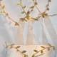 3 Gold leaf Headband and Ring cushion Woodland Rustic Greek Style weddings Set in Ivory or White