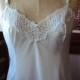 White nylon and thick lace camisole top lingerie size 14