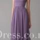 Flowy A-line Floor Length Chiffon Strapless Bridesmaid Dress