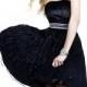 Black Chiffon Strapless Sequin Layered Dress For Homecoming Sherri Hill 8520