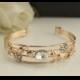 Rose gold bridal bracelet-Art deco Swarovski crystal rhinestone bridal bracelet -Wedding jewerly - Swarovski crystal bracelet
