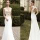 Charming 2015 Lace Mermaid Wedding Dresses Garden Spring Sexy Sheer V-Neck Hollow And Lace-up Satin Sweep Train Bridal Gowns High Quality Online with $122.83/Piece on Hjklp88's Store 