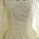 Vintage Wedding Dress Lace and Soft Taffeta Skirt with Swag Hips and Full Train