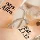Personalized wedding shoe vinyl decals with established date