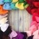 20 hair bows / 1.00 each /  three inch bows / infant / toddler bows / baby girl bows / shower gift