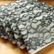7 Bridesmaid Clutches - Black Lace and Ivory Satin - Wedding Clutch Purse - Bridesmaid Gift Idea