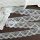 10 Yards - Vintage Lace - Corded Lace Edge - Bridal - Scalloped Edging - Craft Lace - Doll Dress Trim - Lingerie Lace - WHITE - No. B-227-S