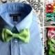 Lime Green Boys Bowtie, Men's bowtie, Sour Apple Green Bow Ties or Pick a Color Newborn bowties perfect for Weddings, Photo Prop Photography