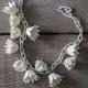 Antique Celluloid Flower Necklace,  1930s, 1940s, Art Deco Era , Vintage, Women's Fashion, Wedding Jewelry