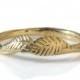 leaf wedding ring  14k yellow gold , texture engraved leafs , leaves wedding ring , nature inspired, alternative wedding ring  DINAR jewelry