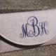 Linen Monogrammed Clutch, Bridal clutches, Bridesmaid gift, Wedding gift, Vintage Wedding, Bridesmaid clutch, Personalized gift