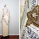 VTG Iridescent Ivory Sequin Gown // Glam Ivory Beaded Pearl Wedding Dress // Art Deco Fully Sequined Petite Dress