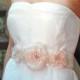 Ivory and Blush Pink One of a Kind Wedding Sash