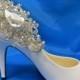 Bridal Wedding Shoes, Wedding Bridal Shoes, Rhinestone Crystal Shoes, Art Deco Wedding, Art Deco Bride, 1920s Style Shoes, Art Deco Shoes