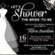 Wedding Dress Bridal Shower Invitation, Dress on Hanger - ANY COLORS - Printable