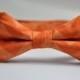 Boy's Bowtie Orange Chevron Bow Tie for Children