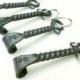 Groomsmen gift - 4 Personalized Keychain Bottle Openers made by Blacksmith