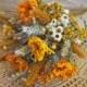 Boho GOLDEN SUMMER Bridesmaid Bouquet - Dried Flowers are Perfect for Rustic Weddings