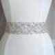 Jewel Embellished Swarovski Crystal Bridal Belt / Sash - "JUSTINA" - S